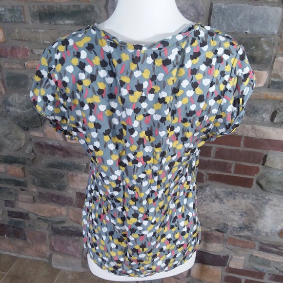 Boden Palazzo cap sleeve scoop neck floral top size 10 - Picture 5 of 7